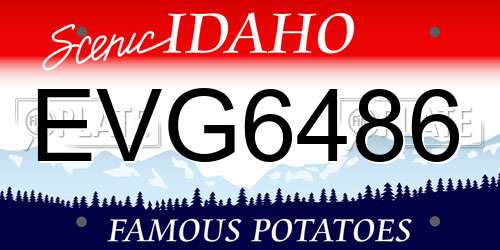 EVG6486 Idaho License Plate