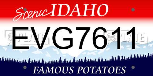 EVG7611 Idaho License Plate