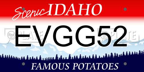 EVGG52 Idaho License Plate