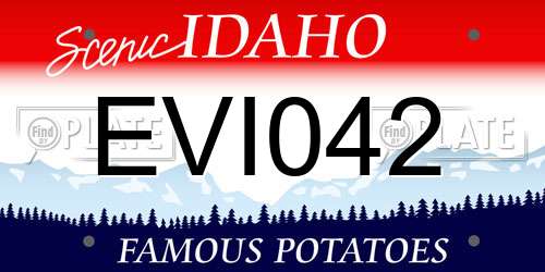 EVI042 Idaho License Plate