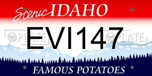 EVI147 Idaho License Plate
