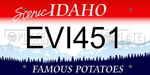 EVI451 Idaho License Plate