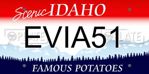 EVIA51 Idaho License Plate