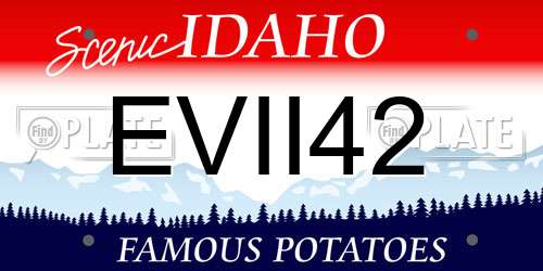 EVII42 Idaho License Plate