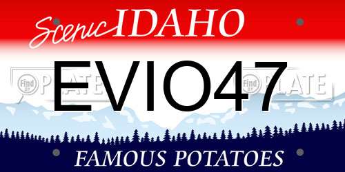 EVIO47 Idaho License Plate