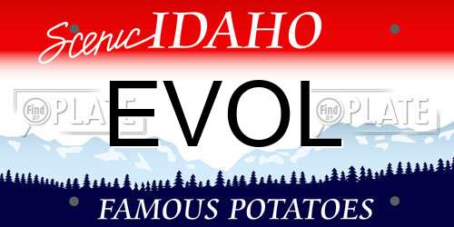 EVOL Idaho License Plate
