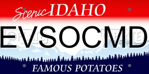 EVSOCMD Idaho License Plate