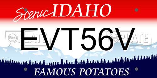 EVT56V Idaho License Plate