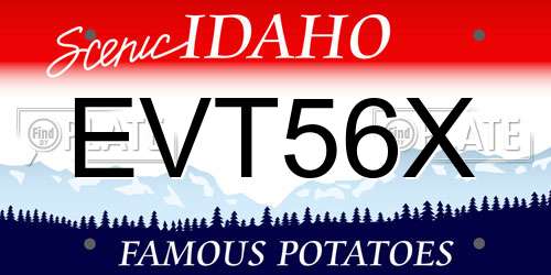 EVT56X Idaho License Plate