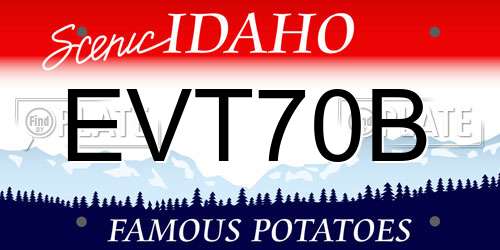 EVT70B Idaho License Plate