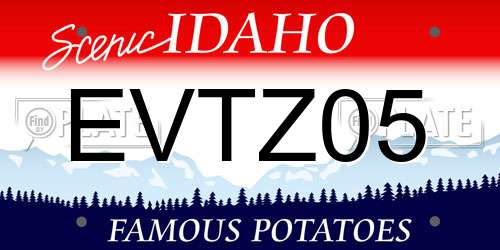 EVTZ05 Idaho License Plate