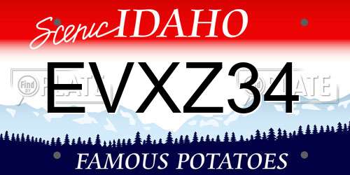 EVXZ34 Idaho License Plate