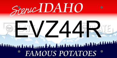 EVZ44R Idaho License Plate