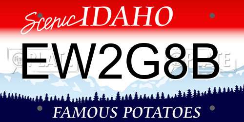 EW2G8B Idaho License Plate