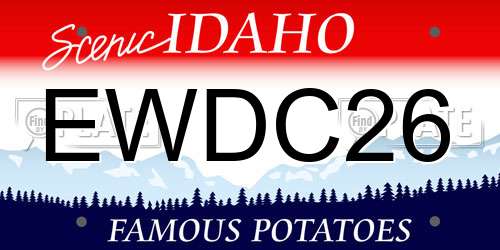 EWDC26 Idaho License Plate