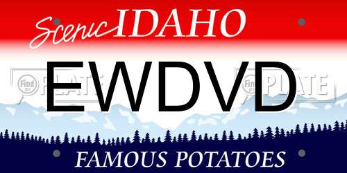 EWDVD Idaho License Plate