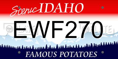 EWF270 Idaho License Plate