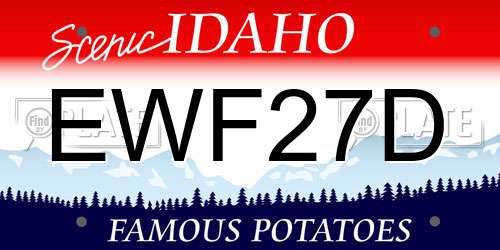 EWF27D Idaho License Plate