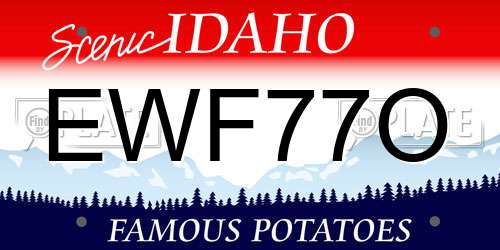 EWF77O Idaho License Plate