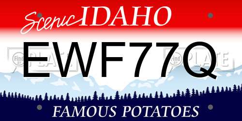 EWF77Q Idaho License Plate