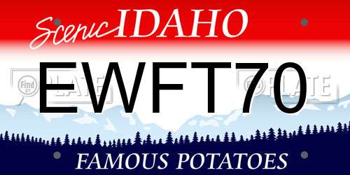 EWFT70 Idaho License Plate