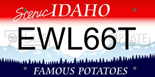 EWL66T Idaho License Plate