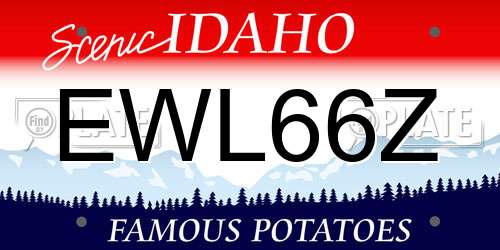 EWL66Z Idaho License Plate