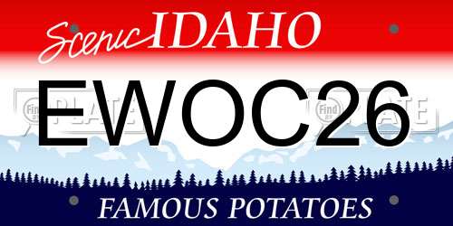 EWOC26 Idaho License Plate