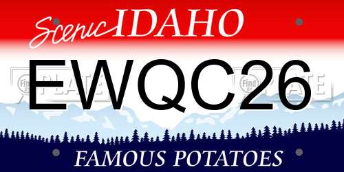 EWQC26 Idaho License Plate