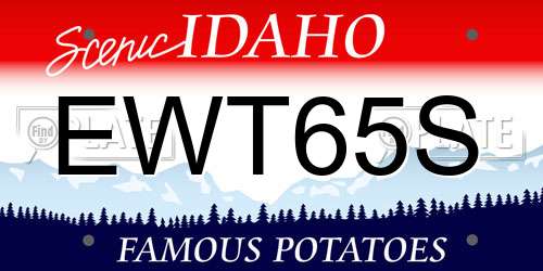 EWT65S Idaho License Plate