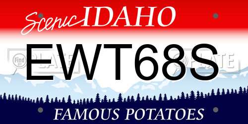 EWT68S Idaho License Plate