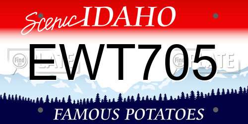 EWT705 Idaho License Plate