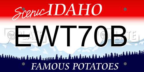 EWT70B Idaho License Plate