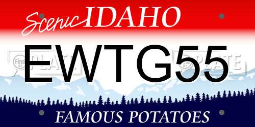 EWTG55 Idaho License Plate