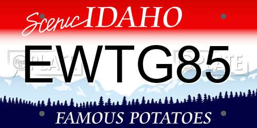 EWTG85 Idaho License Plate