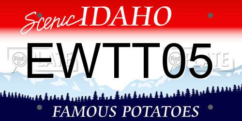 EWTT05 Idaho License Plate