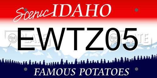 EWTZ05 Idaho License Plate