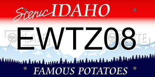 EWTZ08 Idaho License Plate
