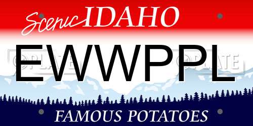 EWWPPL Idaho License Plate