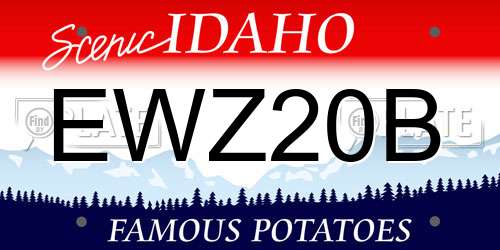 EWZ20B Idaho License Plate