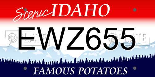 EWZ655 Idaho License Plate