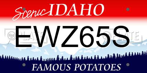 EWZ65S Idaho License Plate