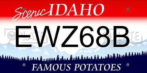 EWZ68B Idaho License Plate