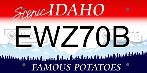 EWZ70B Idaho License Plate