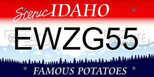 EWZG55 Idaho License Plate