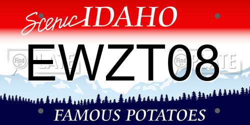 EWZT08 Idaho License Plate
