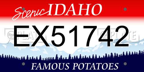 EX51742 Idaho License Plate