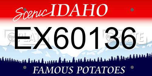 EX60136 Idaho License Plate