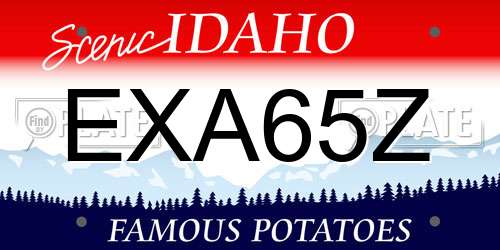 EXA65Z Idaho License Plate