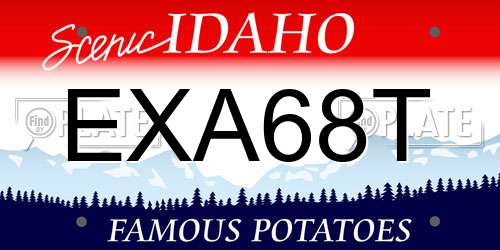 EXA68T Idaho License Plate